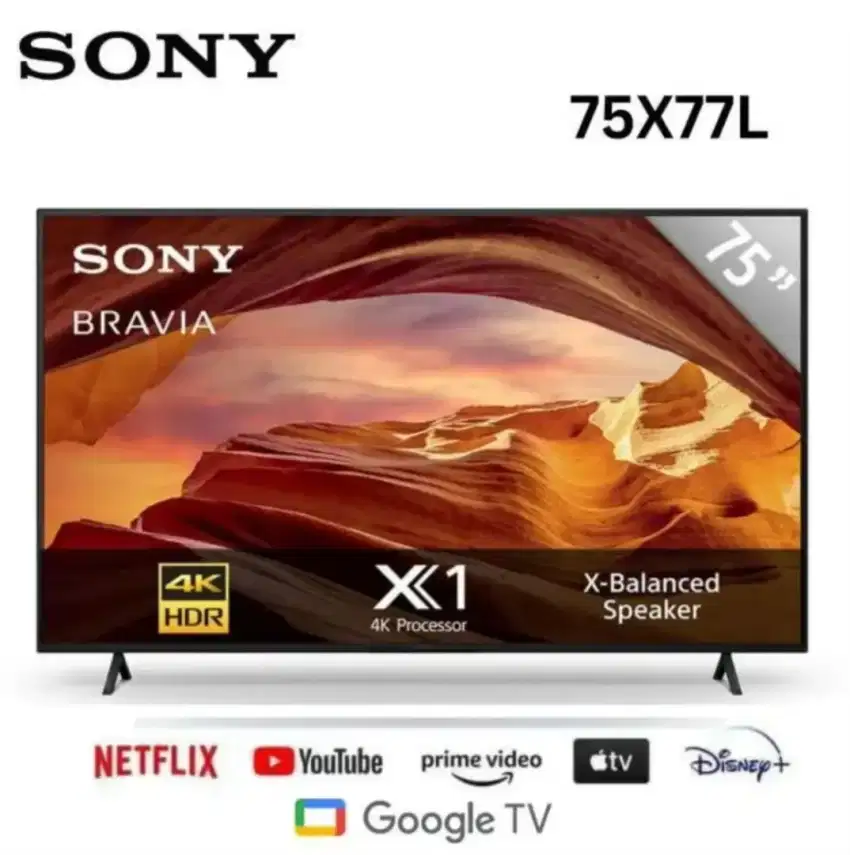 Sony Bravia Led TV Big Size 75 inch 75X77L UHD 4K Google tv garansi