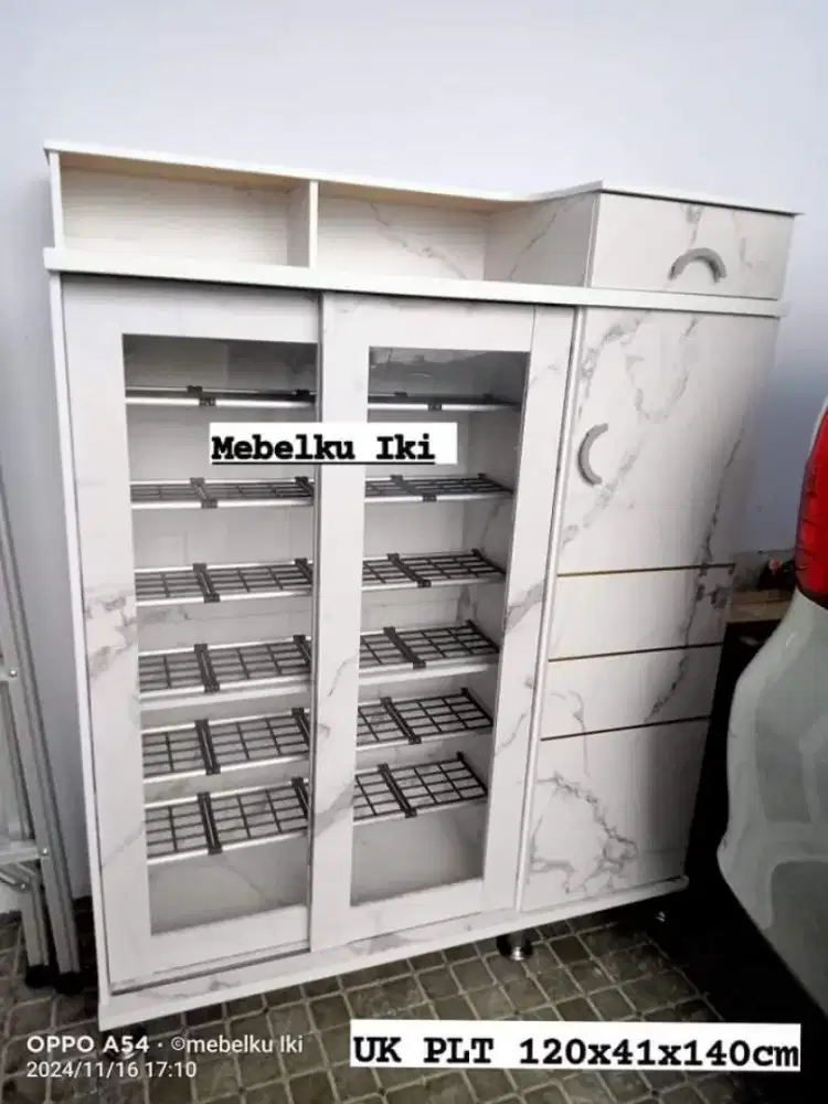 Rak sepatu tertutup pintu sliding murah bisa kirim COD