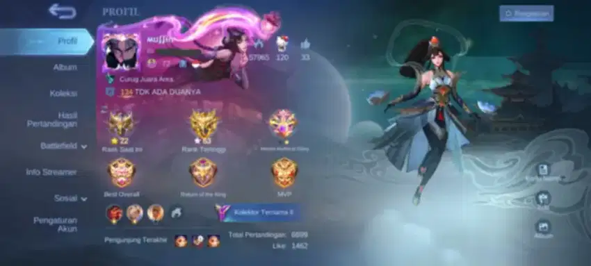 Jual akun Mobile Legend