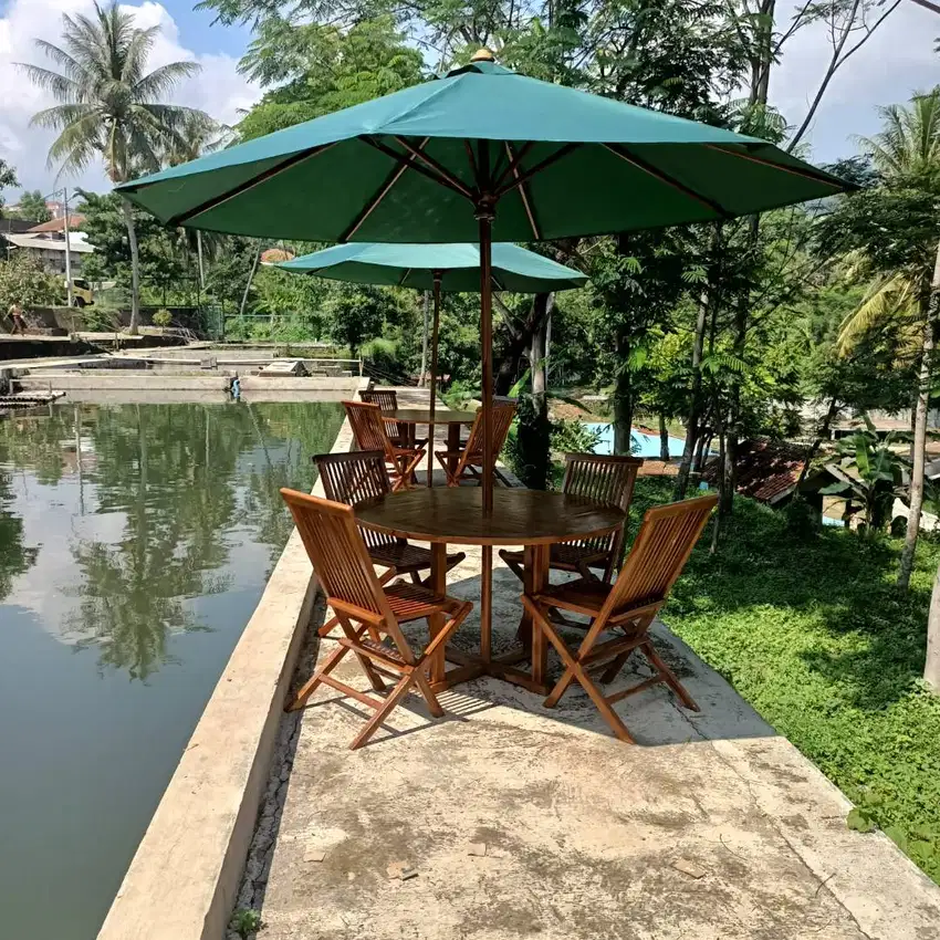 tenda outdoor,meja makan kayu,payung murah,kursi cafe,kursi jati