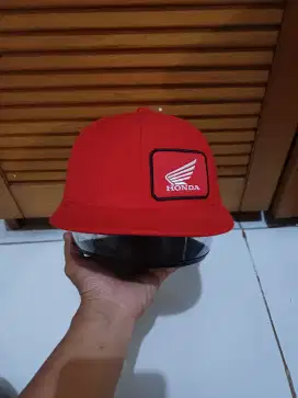 Topi Snapback Honda x Yupoong Visor Pendek Vintage