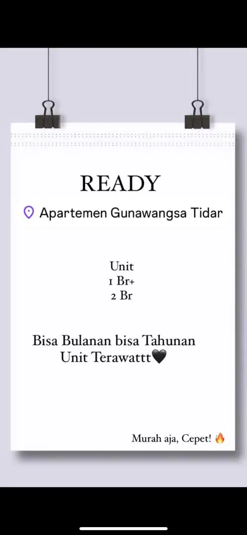 Sewa apartemen gunawangsa tidar