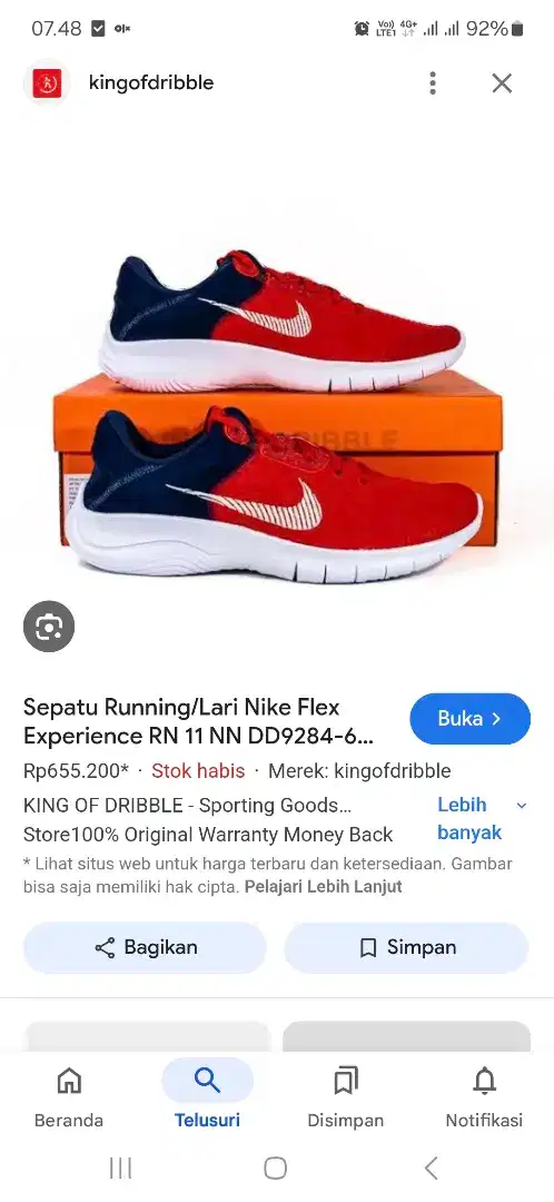 NIKE ORI LENGKAP BOX