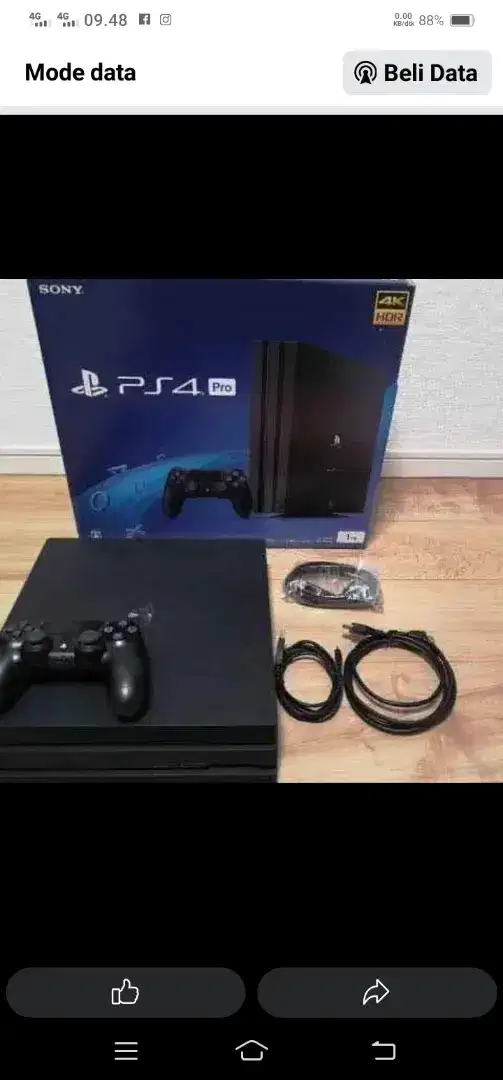 jual ps4 pro limited edition 1 tb lengkap dos