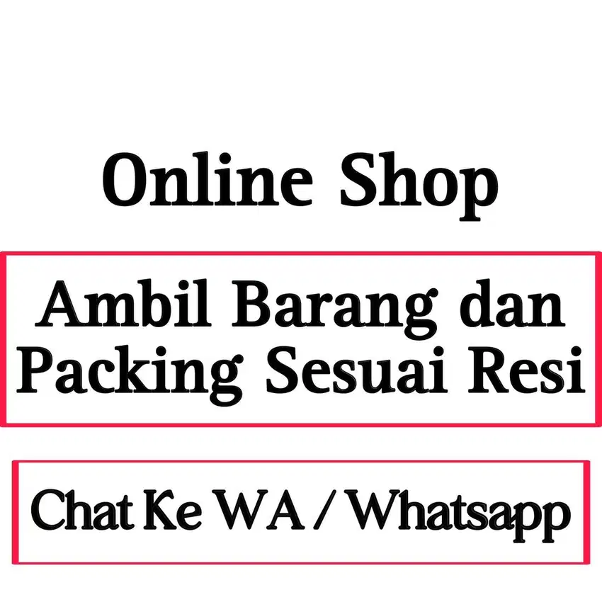 ONLINE SHOP - Packing dan Ambil Barang Sesuai Resi