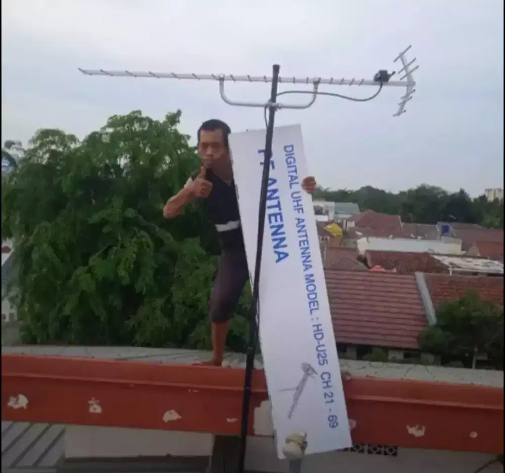Pasang antena tv bergaransi
