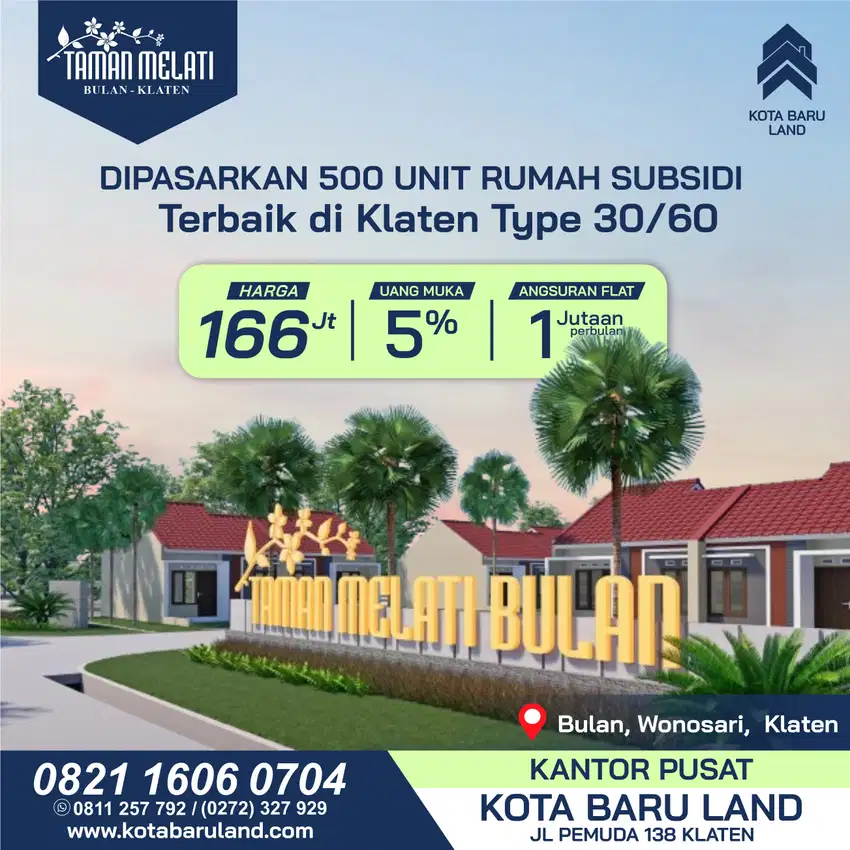 RUMAH SUBSIDI TAMAN MELATI BULAN DI DELANGGU