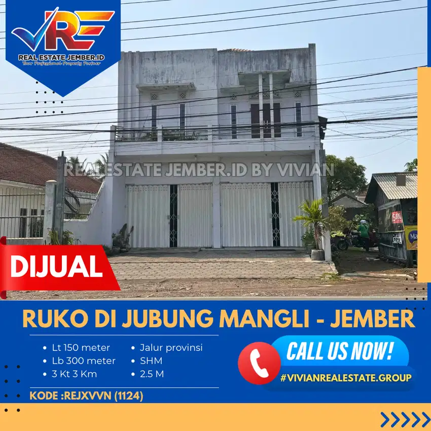 RUKO DI JALAN PROVINSI WILAYAH MANGLI JEMBER