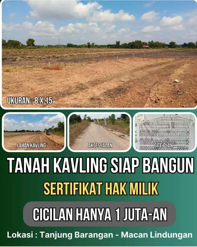 Tanah kavling di tanjung bubuk Barangan