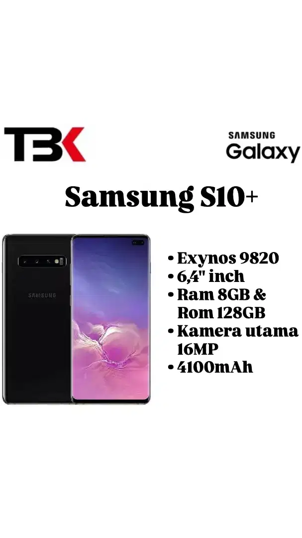 Samsung S10+ 8/128GB Ori Second