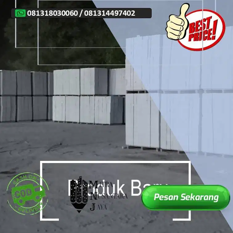 Hebel Bata ringan KW 1 / GRADE A  TYPE AAC (TERMURAH)