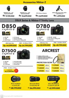 Kamera Nikon series D850 promo cicilan bunga 0% hingga 12 bulan