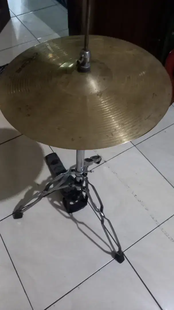 Stand plus Cymbal hit hat ukuran 14 inch