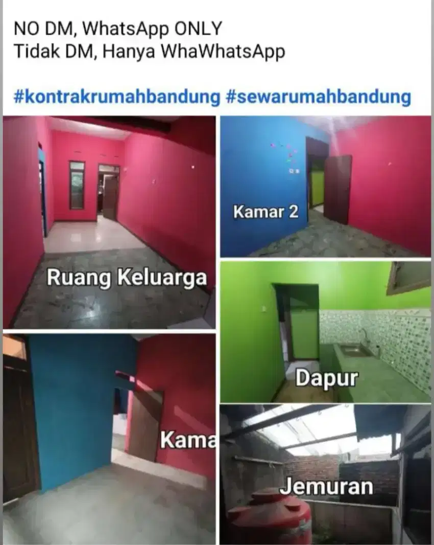 Di kontrakan Rumah Tahunan 3 Kamar Tidur, Masuk Gang Akses Motor