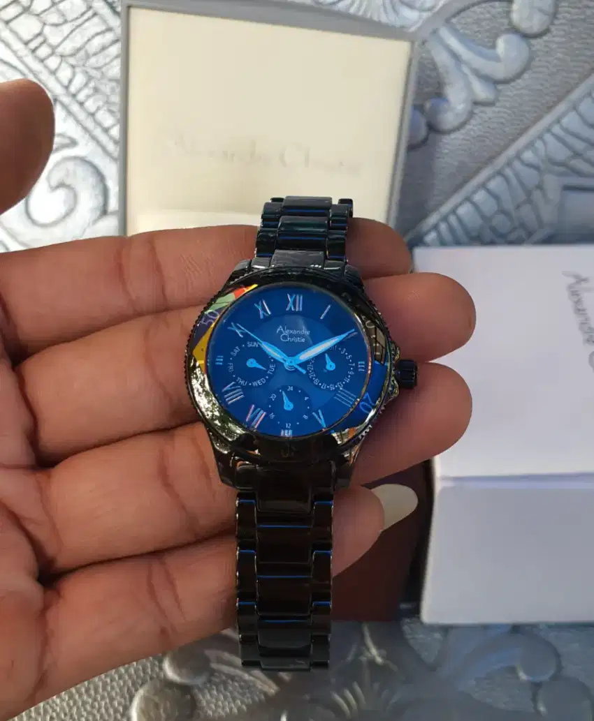 jam tangan alexandre christie original tipe cewek keramik