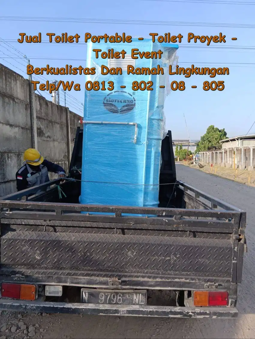 Toilet Portable, Toilet Fiberglas, Toilet Bencana Praktis Mudah Dipind