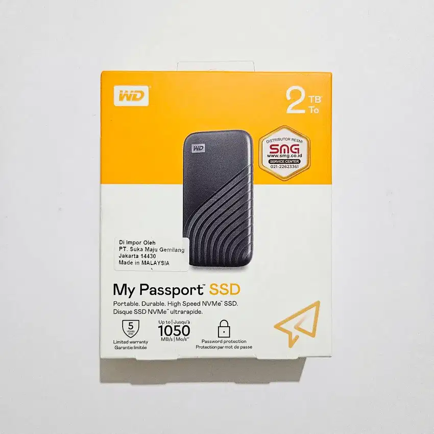 SSD WD My Passport 2TB Gray BNIB - SSD External Eksternal Portable