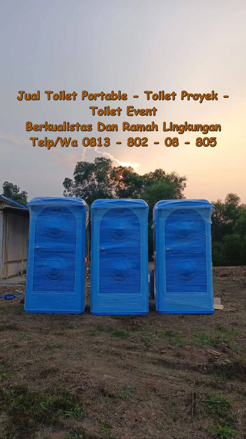 Toilet Portable, Toilet Fiberglas, Toilet Bencana Praktis Mudah Dipind