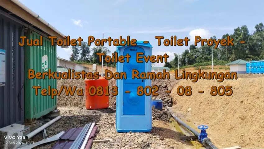 Toilet Portable, Toilet Fiberglas, Toilet darurat  Praktis Mudah Dipin