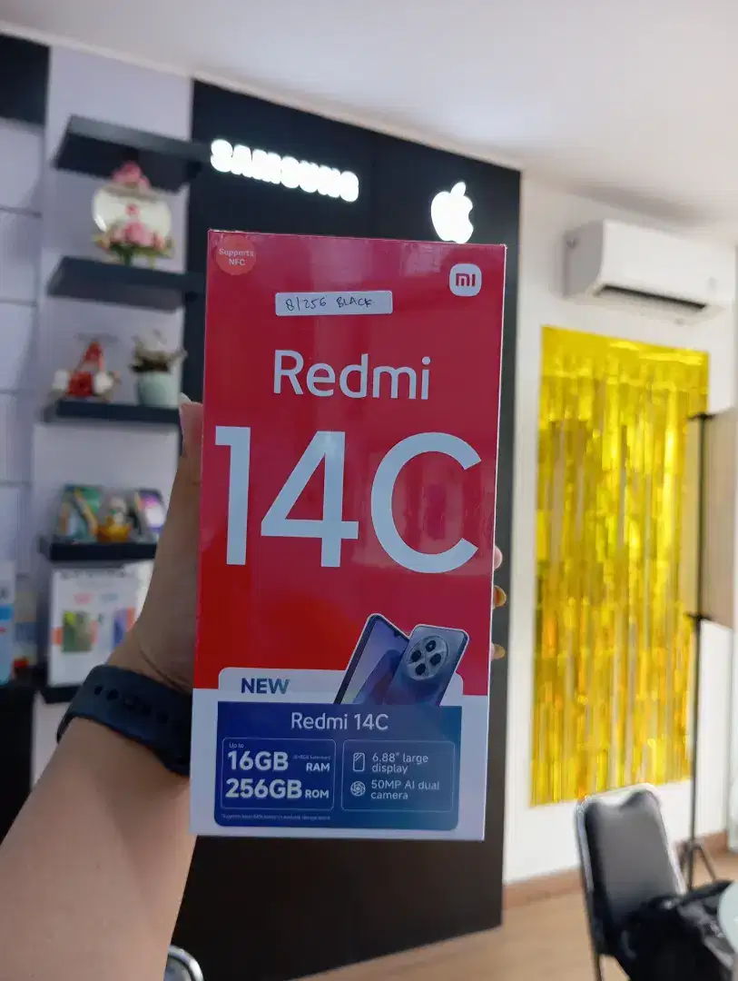 REDMI 14C 8/256 BLACK BARU MASIH TERSEGEL & BERGARANSI RESMI