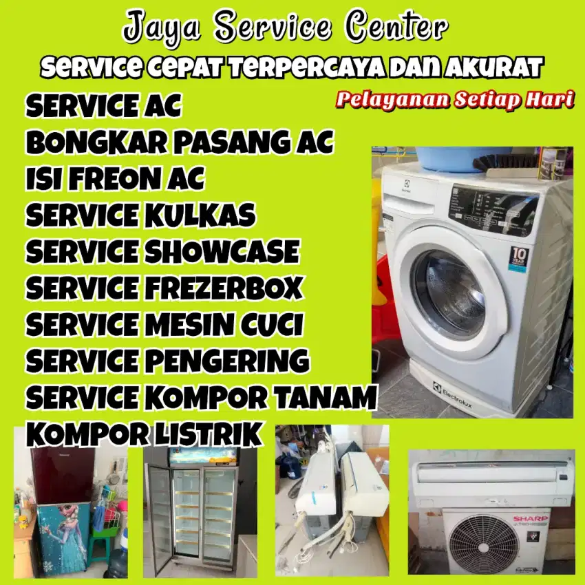 Service AC Bongkar AC Pasang AC Servis Mesin Cuci Kulkas Frezer Tarik