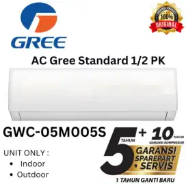 PROMO AC GREE 1/2 PK GOLDFIN ANTI KARAT GARANSI 10 TAHUN SIAP PASANG