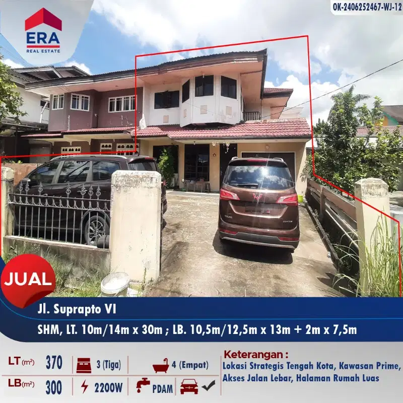 Dijual rumah Jl. Suprapto 6 - cocok untuk hunian