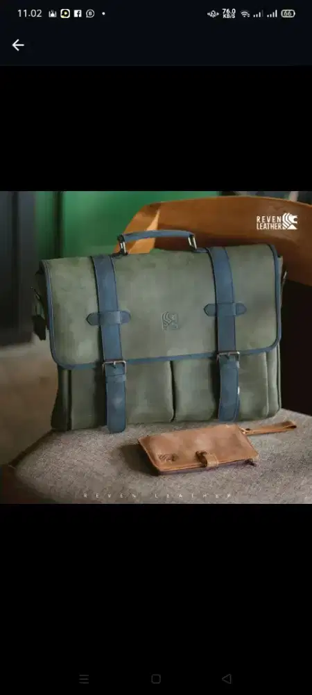 Tas selempang merek revelen Asli kulit Sapi 100%