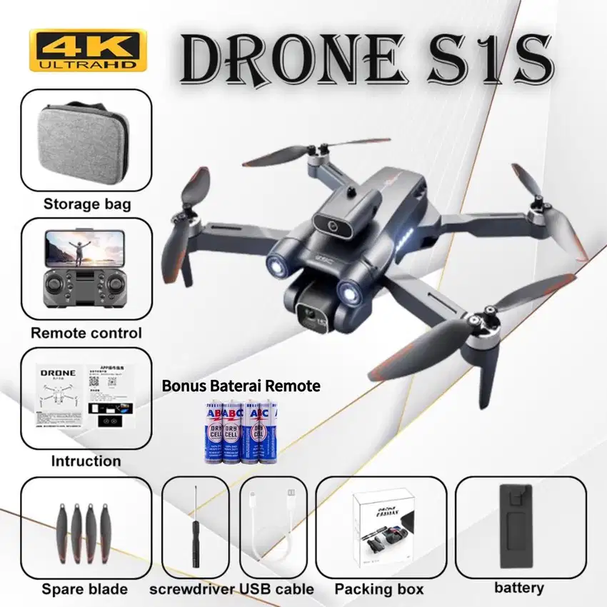 Drone Pemula S1S Camera HD Optical Flow Brushless Sensor Tabrak