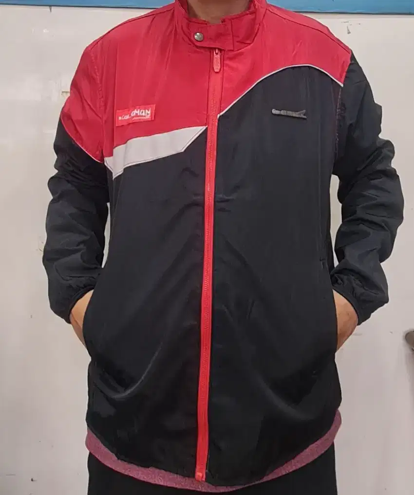 Jaket honda parasut merah