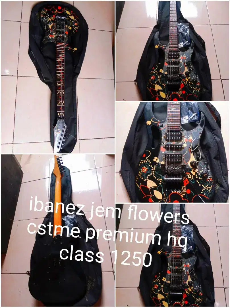 Gitar listrik ibanez JEm flowers cstme HQ classs