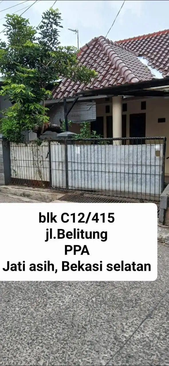 RUMAH DIKONTRAKAN/SEWA LT. 120M2 B. 60M2 BEBAS BANJIR - Bekasi Selatan