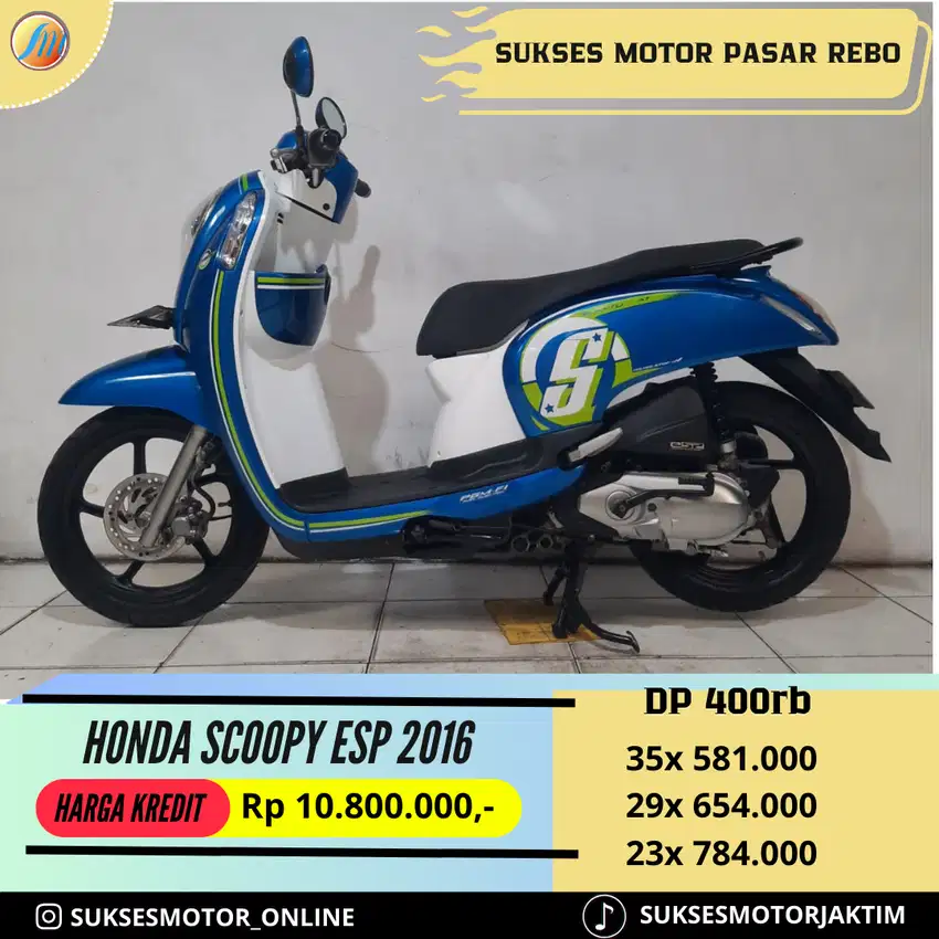 HONDA SCOOPY ESP 2016 CASH/KREDIT SYARAT KTP KK