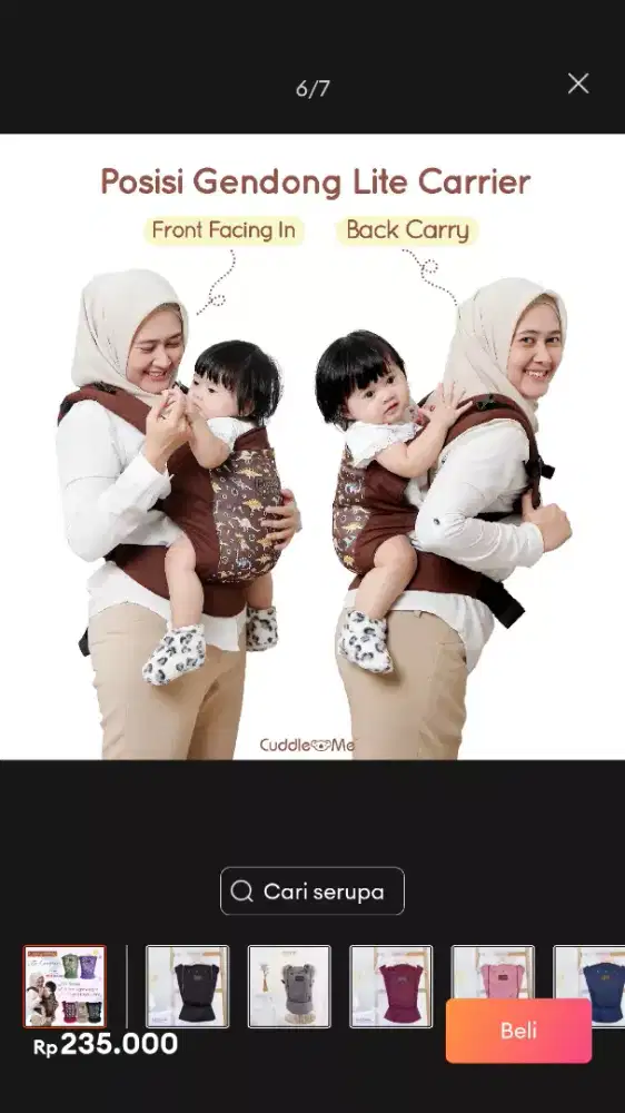 Gendongan Bayi merk Cuddle Me