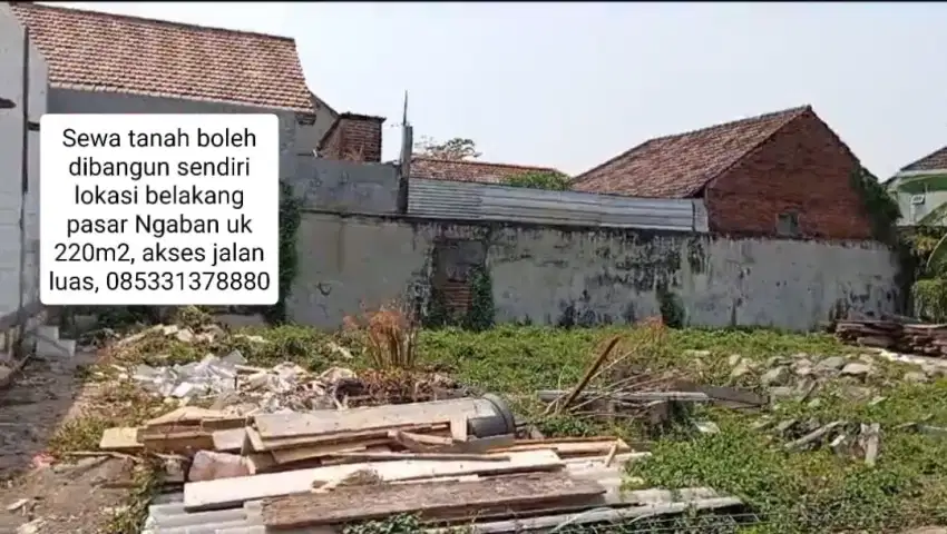 Disewakan Lahan Kosong, Ngaban, Tanggulangin, Sidoarjo