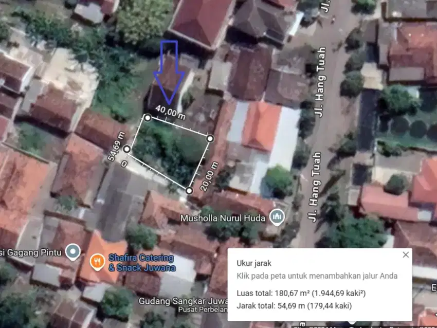 Dijual Tanah 167 M2 depan Balai Desa Bajomulyo