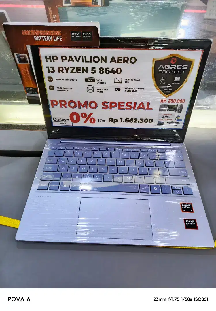 PROMO BEBAS 2X CICILAN HP Pavilion Aero 13 Ryzen 5