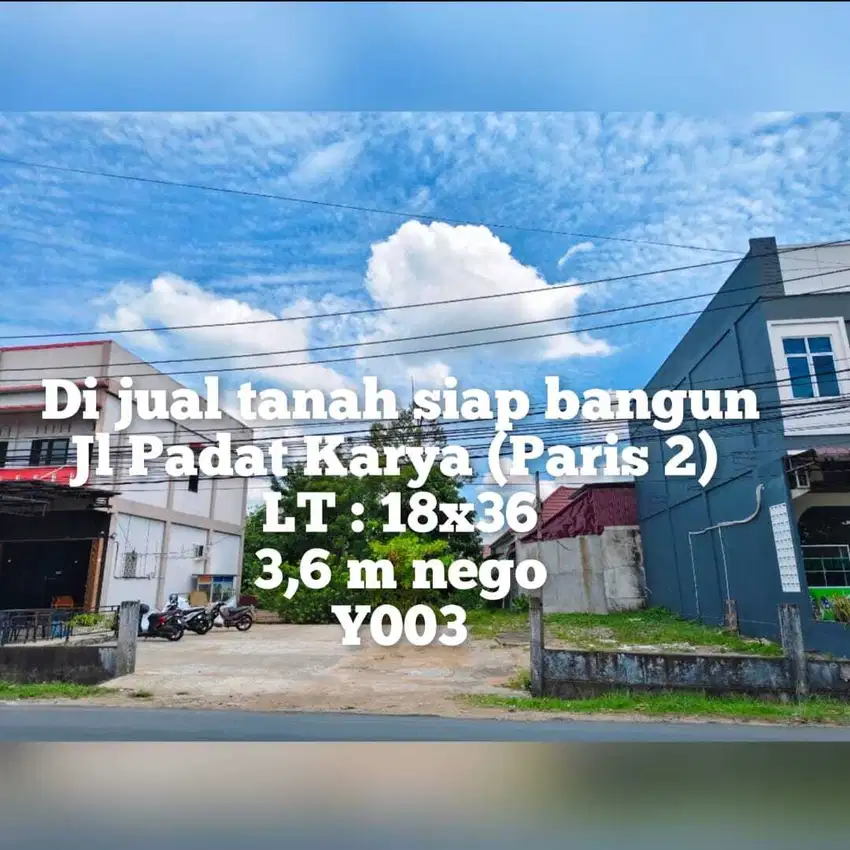 D jual tanah siap bangun d jl padat karya (paris 2)