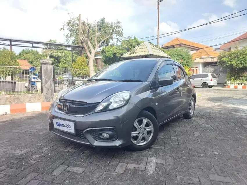 DP RENDAH Honda Brio Satya 1.2 E Bensin-AT 2016 ABU-ABU wYI