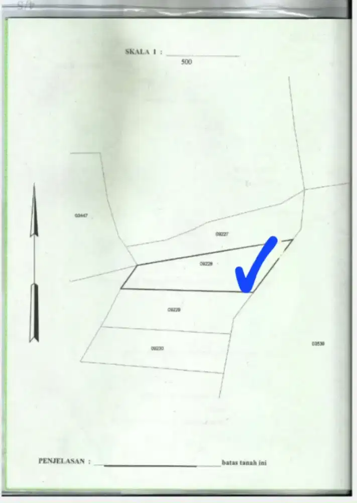 Dijual Tanah 487 m² di desa Slempit, Kecamatan Kedamean, Gresik, Jatim