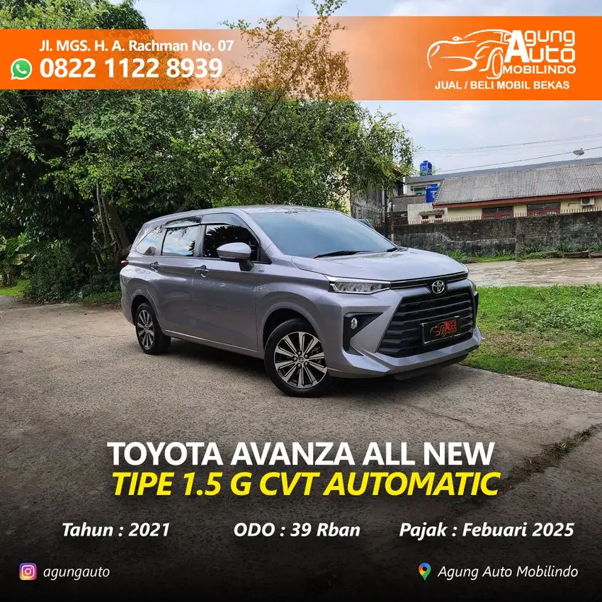 TOYOTA AVANZA ALLNEW 1.5 G CVT AUTOMATIC 2021/2022 #HONDA #SUZUKI