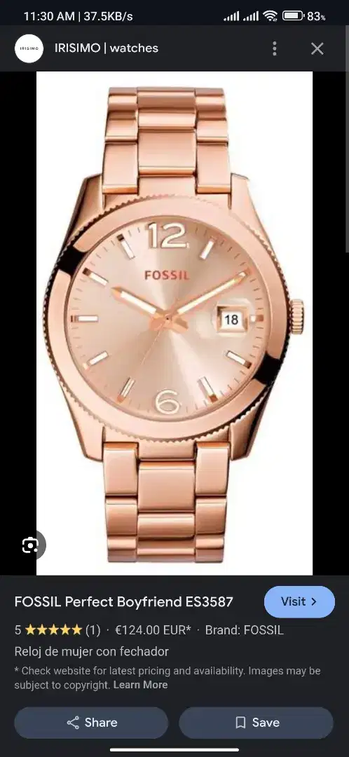 Jam Tangan FOSSIL ES3587 Rosegold