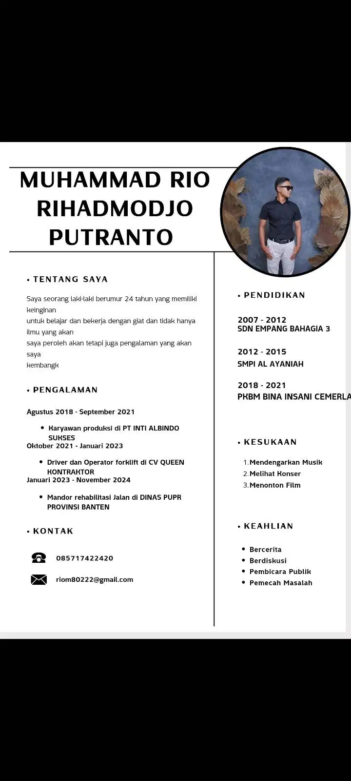 Butuh pekerjaan driver/supir