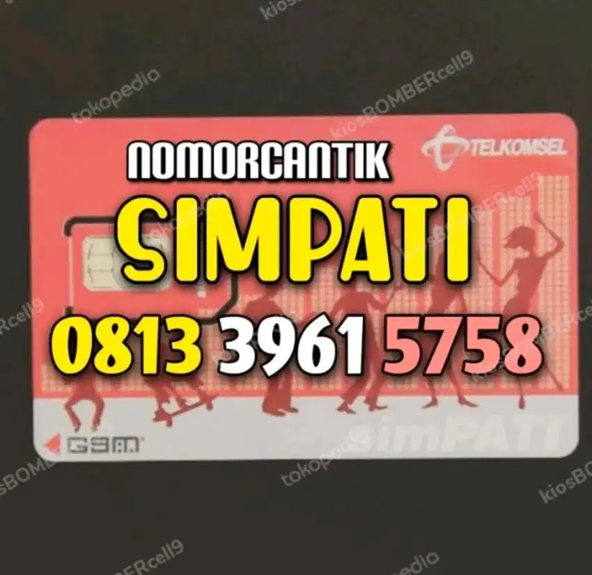 (bisa COD) nomor CANTIK kartu TELKOMSEL SIMPATI MAJU MAPAN 5758 #0813