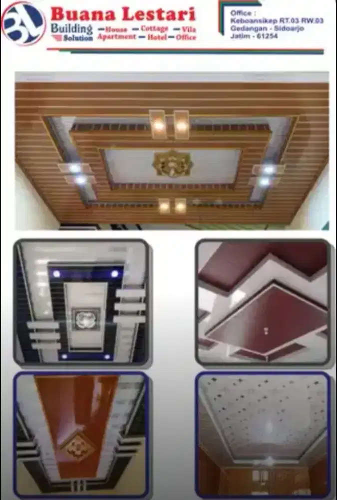 Pemasangan plafon PVC