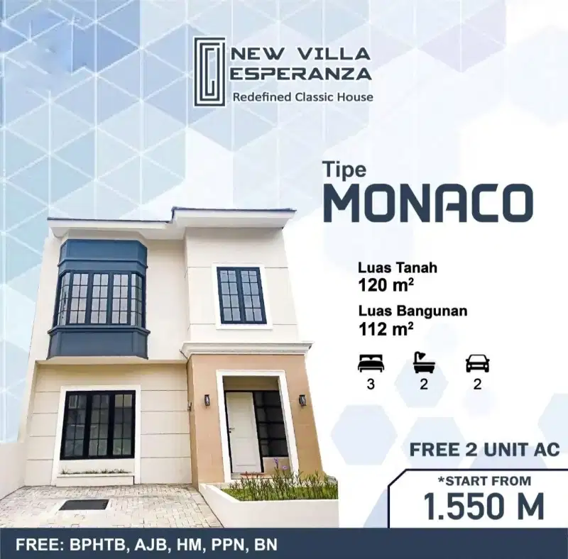 New Villa Esperanza Ngaliyan Type Monaco Rumah 2Lt Modern Minimalis