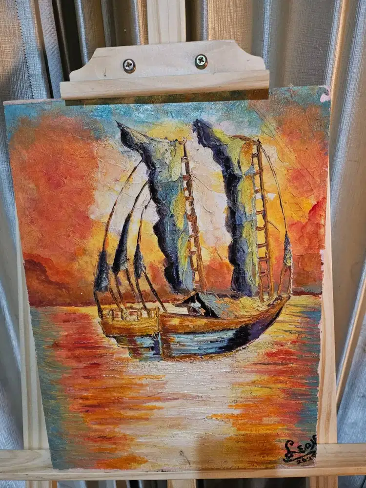 Lukisan- Kapal -Oil Painting