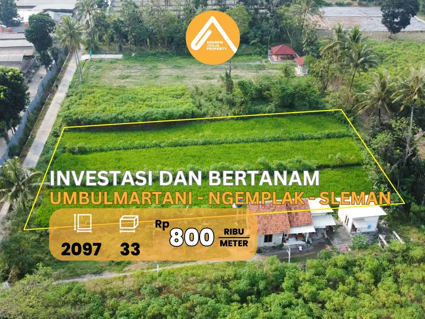 Jual Tanah Bu Ngemplak Sleman Investasi dan Bertanam