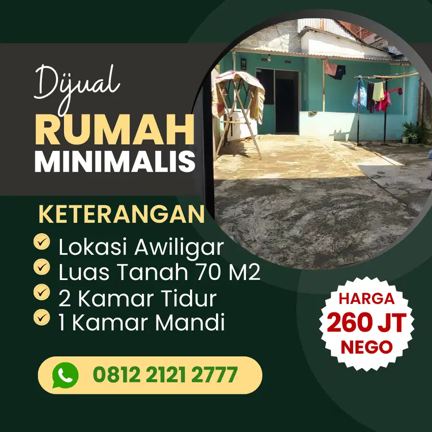 Jual Cepat Rumah Minimalis, Dekat Pusat Kota Bandung, Bebas Banjir