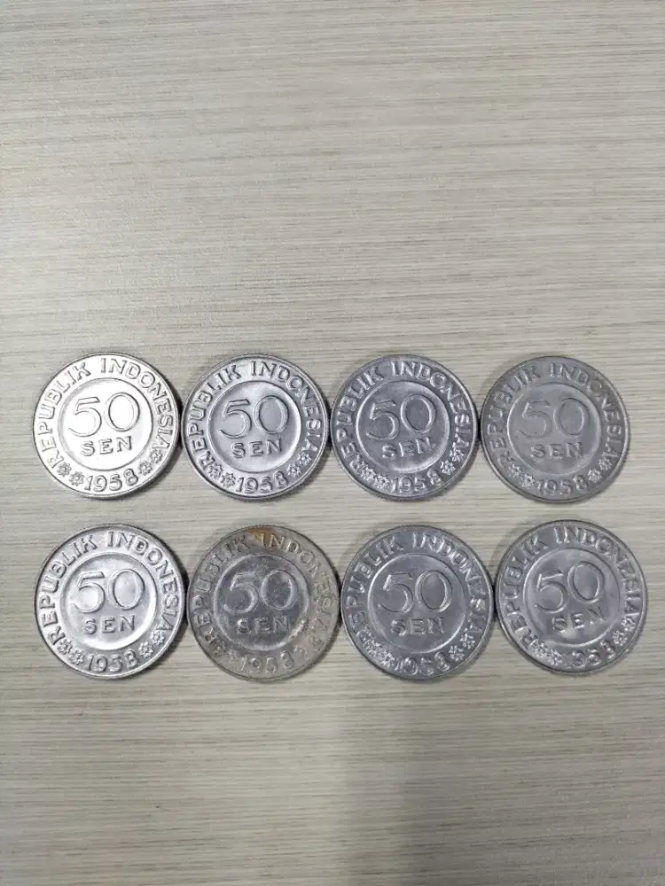 Di Jual Uang Koin, Coin, Logam Koin Indonesia 50 Sen Tahun 1958
